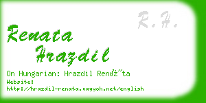 renata hrazdil business card